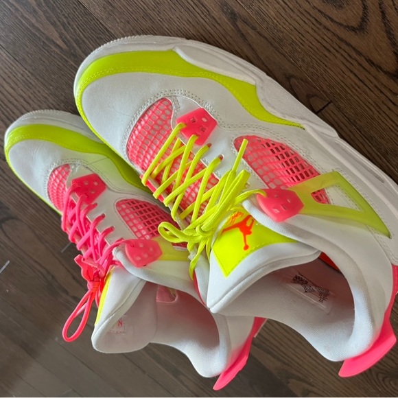 Jordan 4s (white lemon pink) - Picture 2 of 4